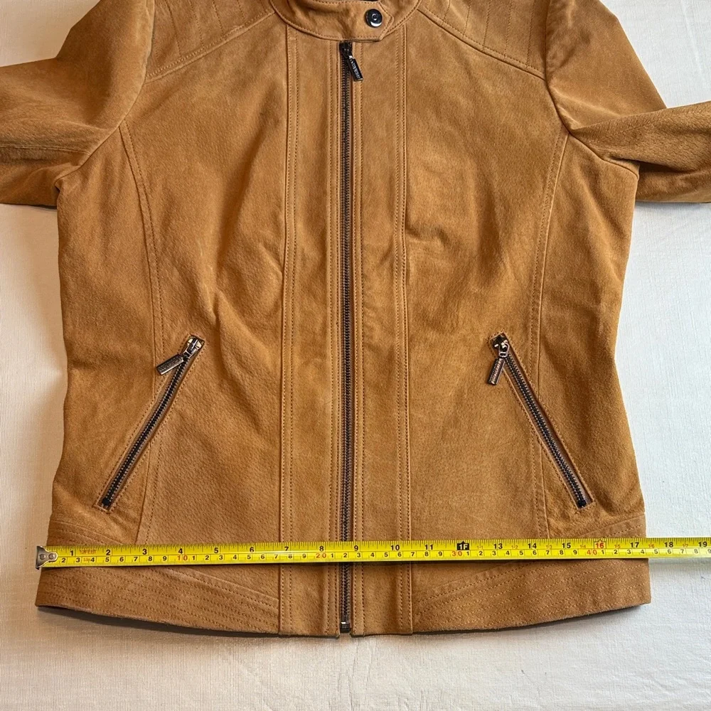 Bernardo Tan Suede Leather Jacket - Picture 16 of 16